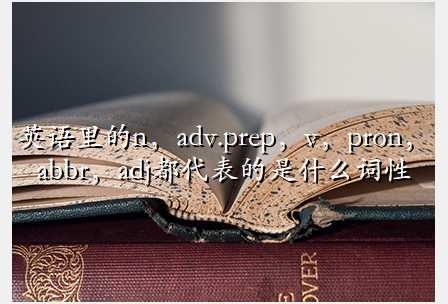 英语里的n，adv.prep，v，pron，abbr，adj都代表的是什么词性